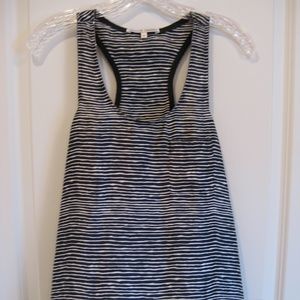 Collective Concepts Navy/Cream Striped Silky Tank